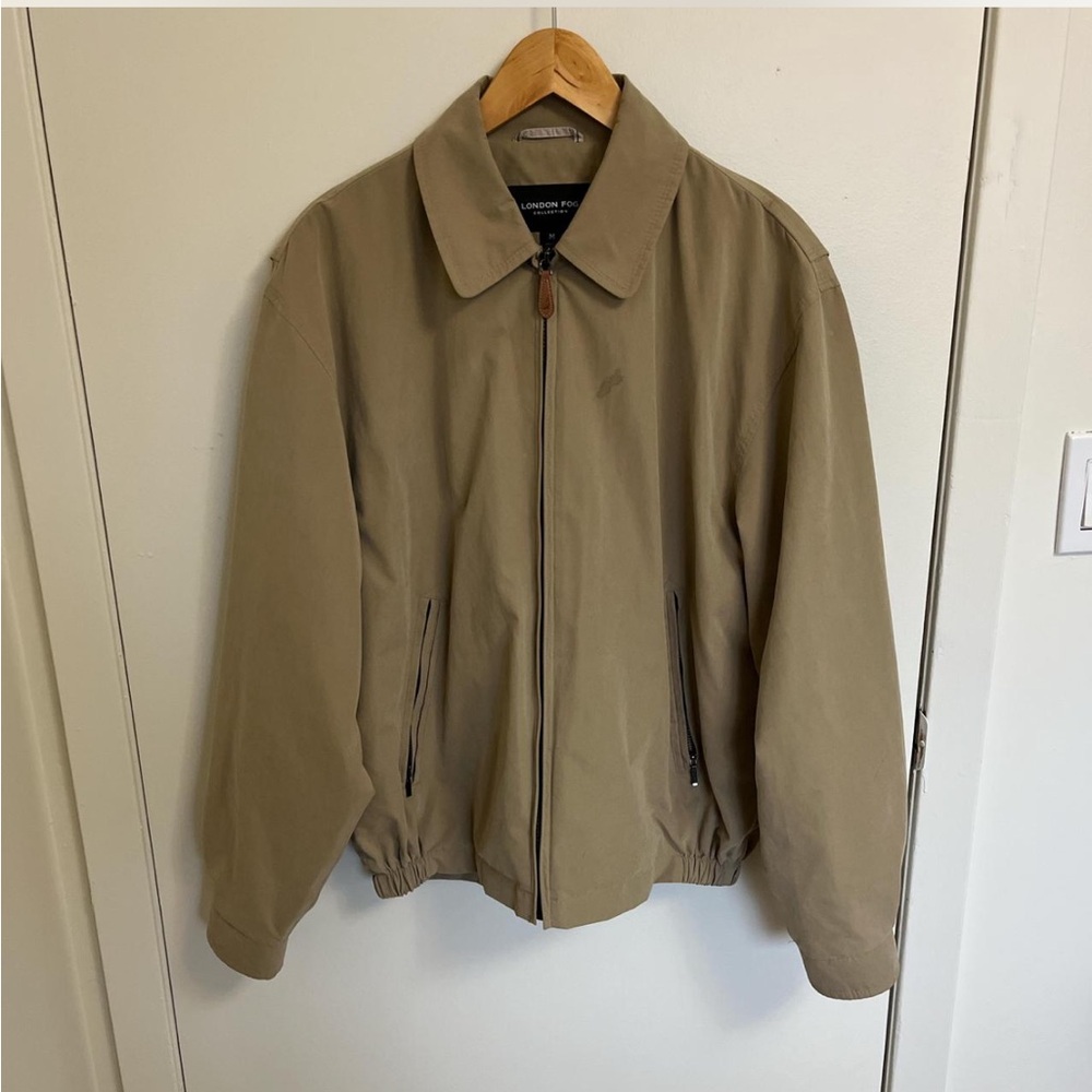 London Fog Men's Beige Bomber Jacket